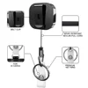 Heavy Duty Metal Retractable Badge Holders Carabiner Keychain Belt Badge Reels Clip Key Ring ID Card Holder 28.3inch Reinforced 2