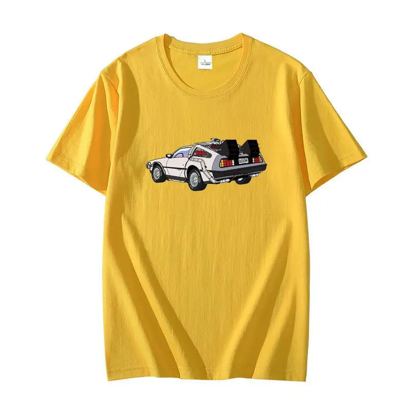 

Summer Cotton T-shirt Marty Mcfly Doc Emmett Brown Back To The Future October oversize t-shirts O-neck T-shirt Men's clothing
