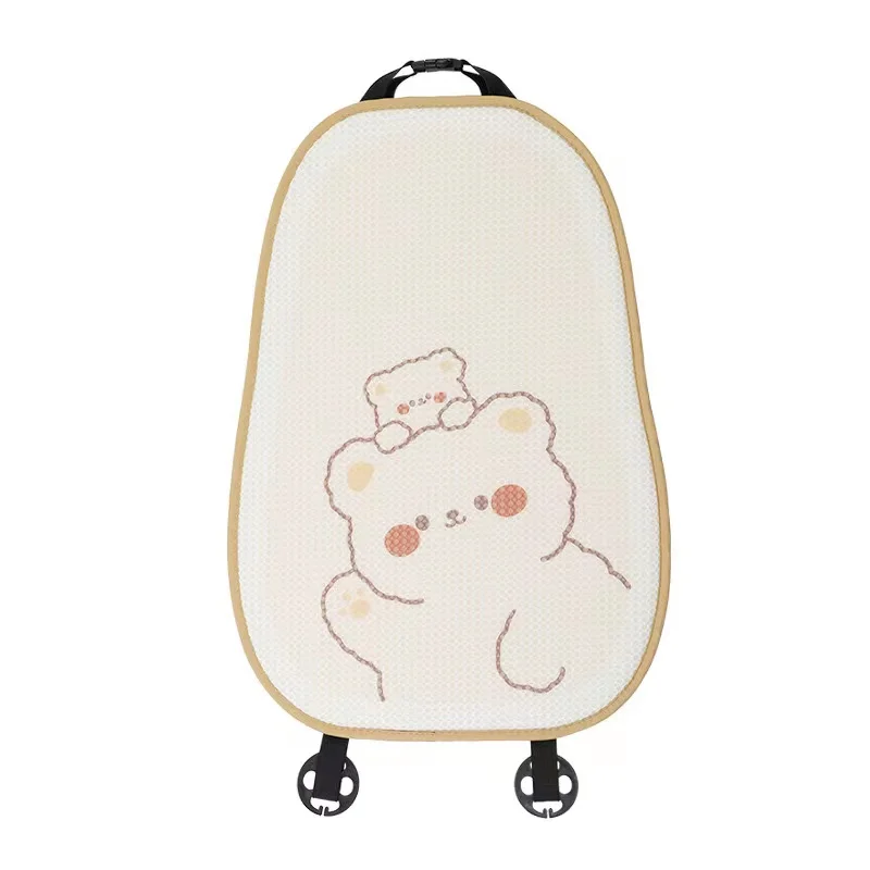 thumbnail image 1 of Cojín de asiento de coche de seda de hielo para las cuatro estaciones, funda de asiento de coche para niña, decoración interior de coche, almohadilla protectora de asiento de dibujos animados de oso d, 1 of 5