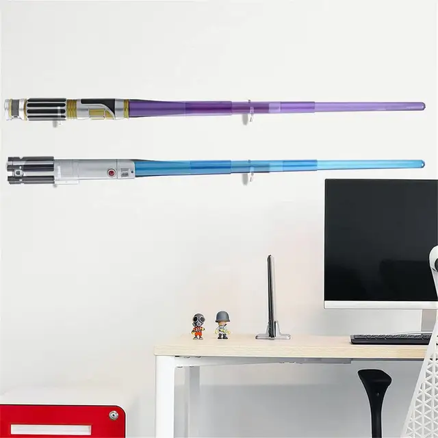 Lightsaber Wall Mount Holder – 5mm Acrylic Horizontal Display Bracket For FX Sabers, Katanas & Cosplay Props
