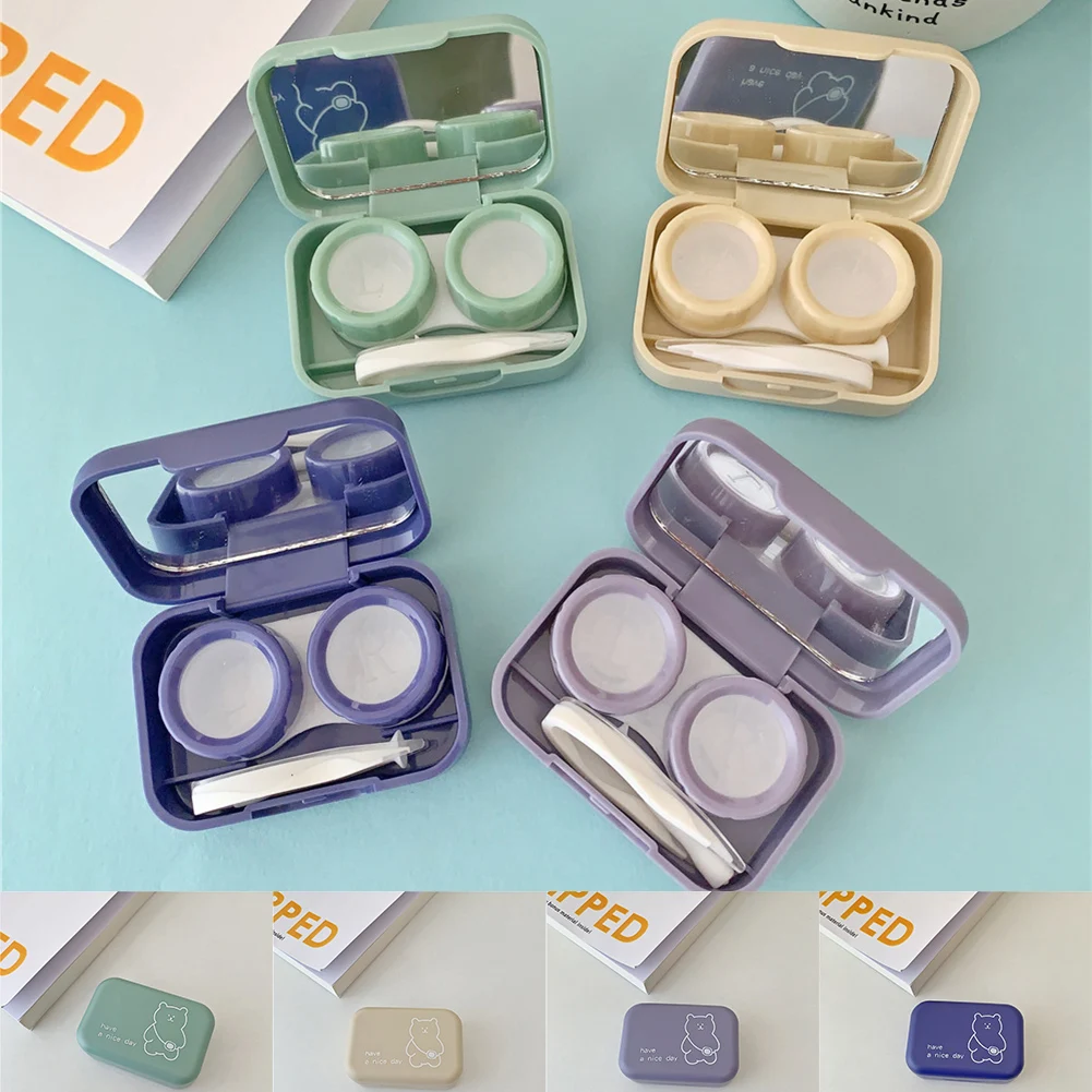 

Милый портативный маленький рюкзак с медвежьими глазами и зеркальными контактными линзами