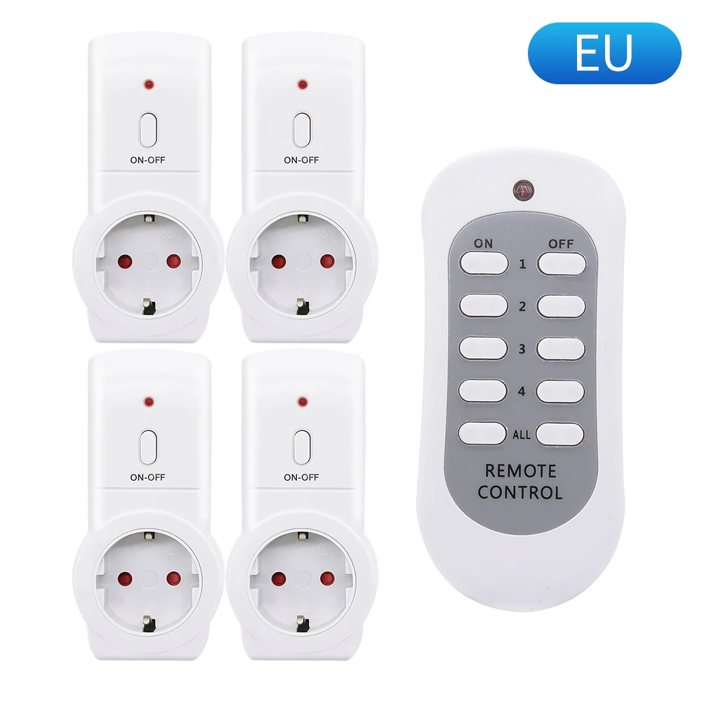 Wireless Smart Remote Control Power Outlet Light Switch Plug Socket Power  Outlet Socket with EU,US,UK,FR Plug Max 2300W - AliExpress
