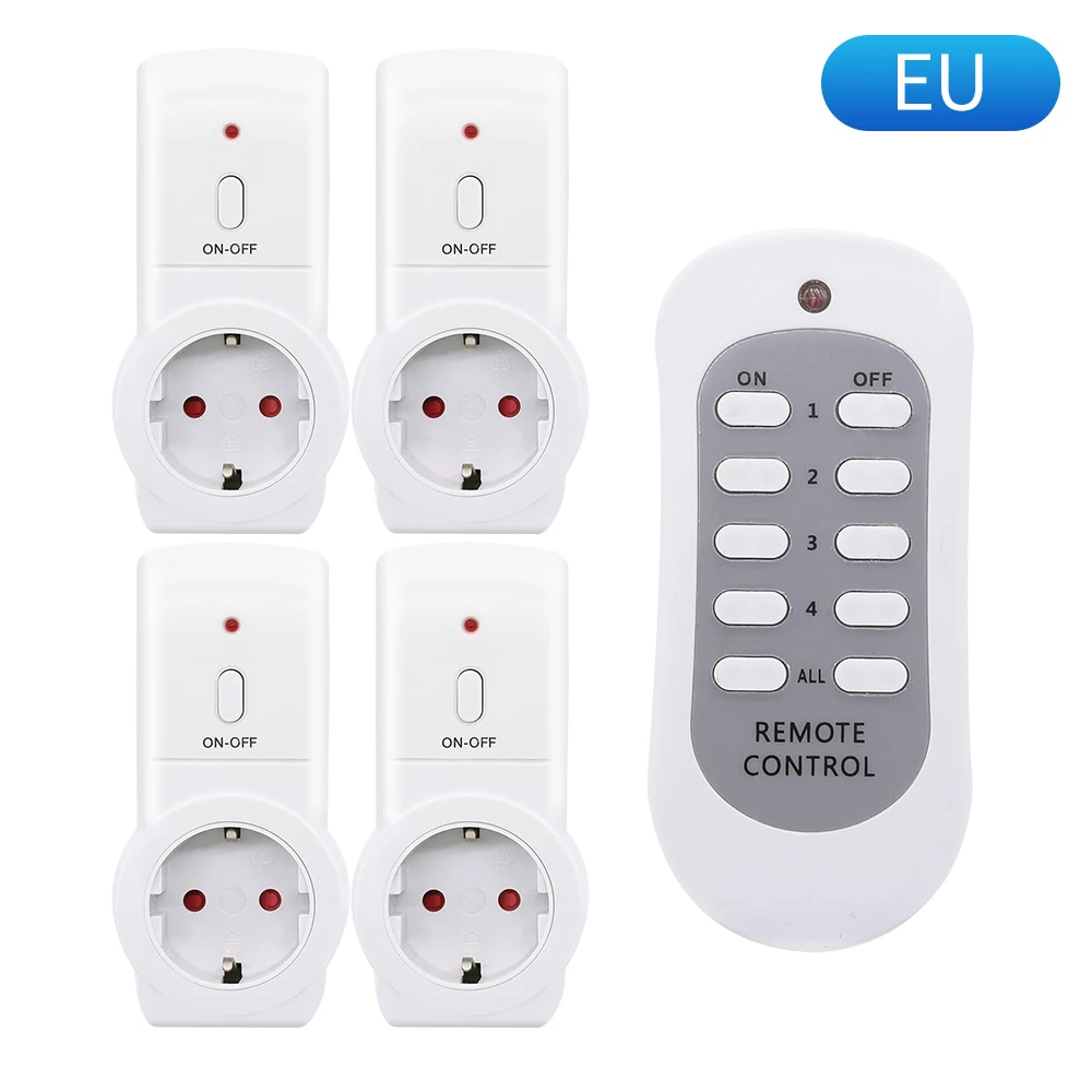 Wireless Remote Control Sockets with 30m Operating Range