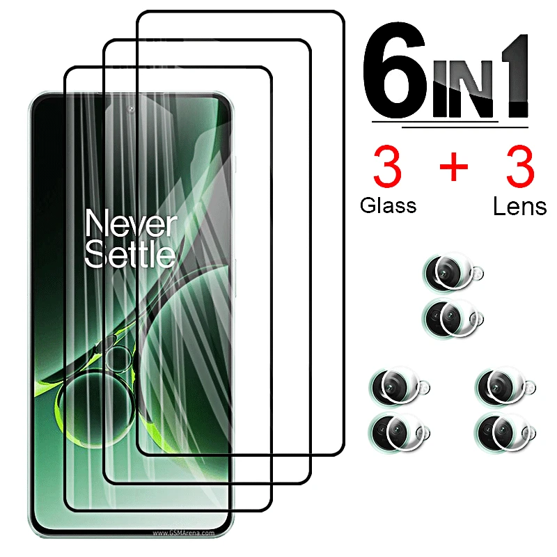 6-in-1 for Oneplus Nord Glass 1+ CE CE3 Lite N30 Tempered