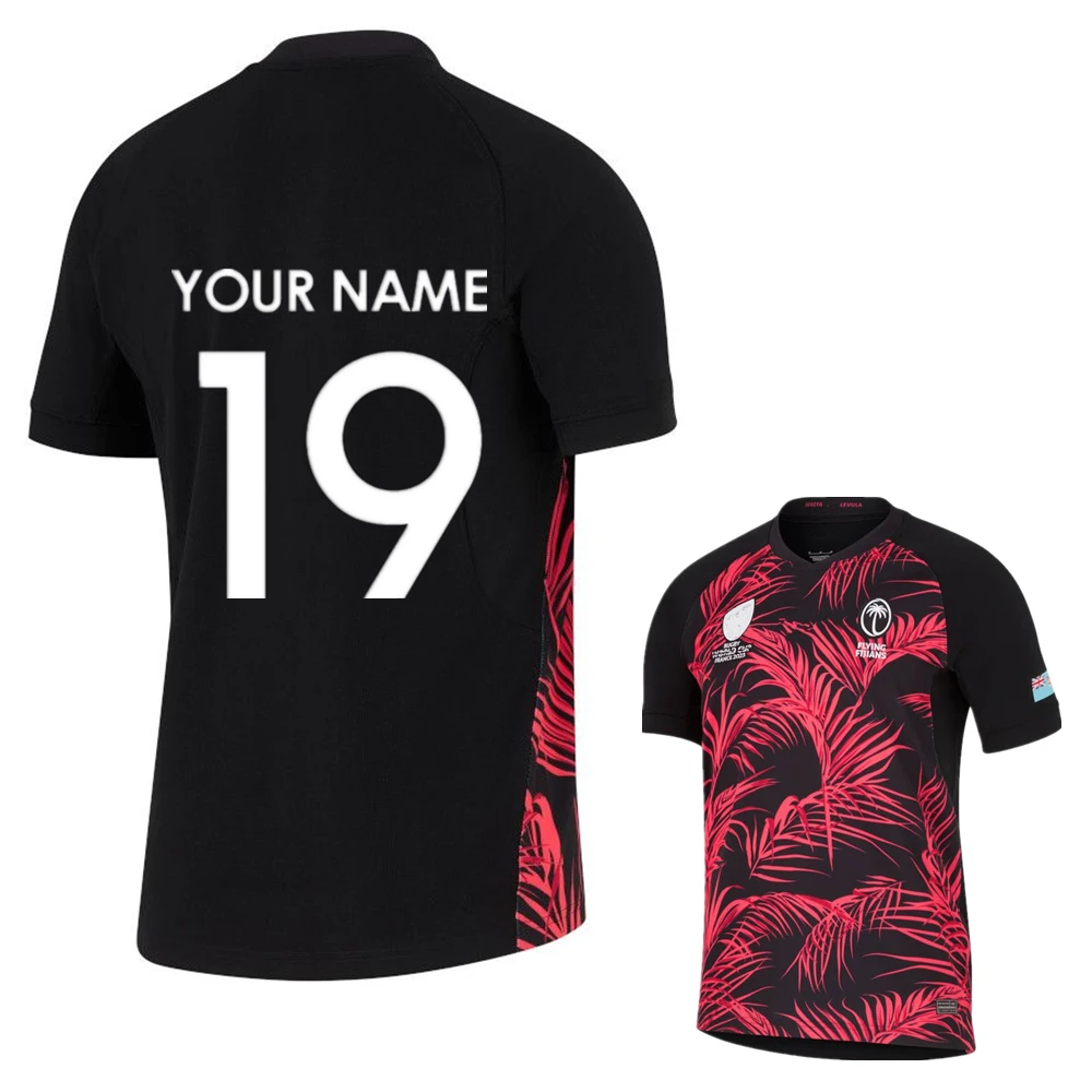 thumbnail image 1 of Camiseta de rugby Fiji Drua de nuevo estilo, camiseta de rugby Fiji local y visitante 2024, camiseta de entrenamiento, nombre y número personalizados, 1 of 5