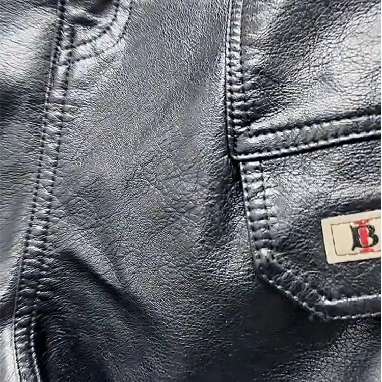 Women's Cargo Leather Pants Fall Winter New Classic Dark Department Fashion Trend Pocket Decoration Loose Oversized Pants 4XL