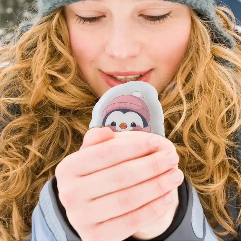 4Pcs/set Hot Hand Warmer Penguin Pattern Reusable Long-Lasting Pocket Hand Heater for Ice Cold Hands Heating Portable Hand Warmer
