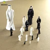 10pcs 25Scale Model Arab ABS Plastic White And Black Dresses Figures People For Diorama Architecture Street Scene Making 2