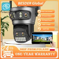 Caméra Wifi 20MP 10K Quatre écrans 360 ° Pas d'angle mort Ultra longue portée 10X Zoom caméra de surveillance extérieure HD 5G caméra de sécurité 1