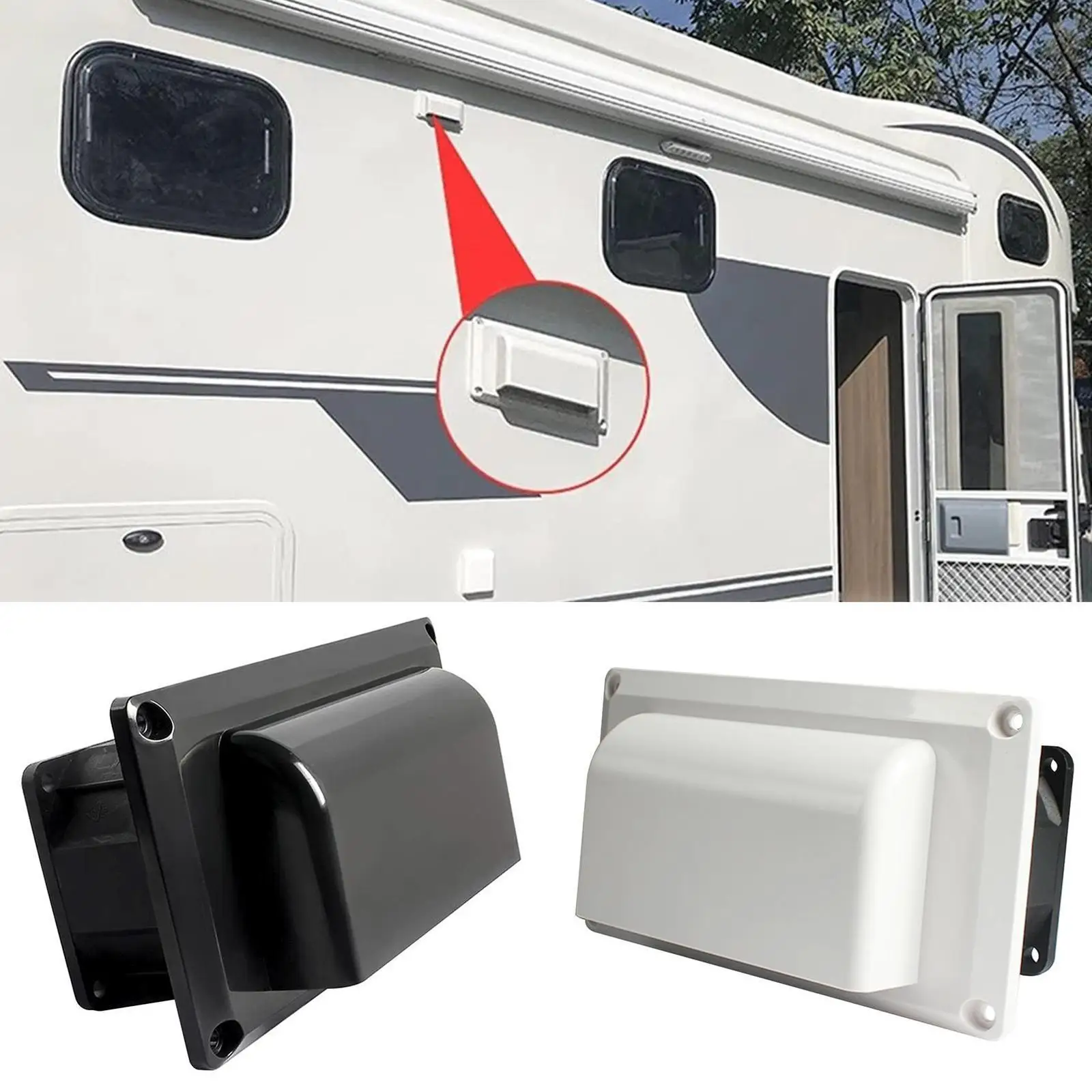 Accessories 12V Range Hood Exhaust Fan Black And White Vent Quick Exhaust Oil Suction Kitchen Vent For Motorhome