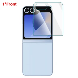 Premium 9H Hardness Tempered Glass Screen Protector - Front & Back Anti - Scratch Film for Z Flip 6 (1x Front)