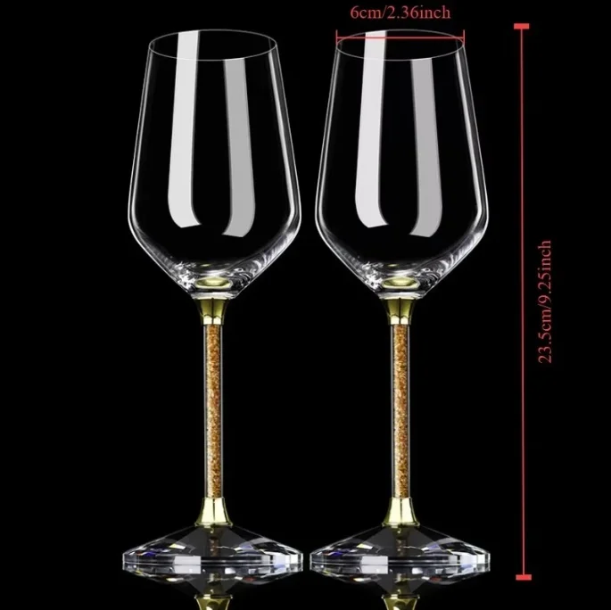 Luxury Crystal Red Wine Glass Set - Elegant Tall Glasses