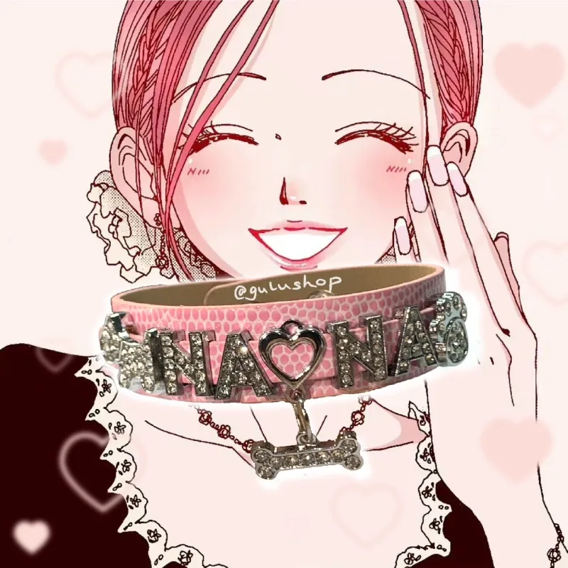 

Anime NANA Makeup Gift Y2k Women Necklace Sexy Rivet Leather Rope Choker Cosplay Earrings Bracelet Harajuku Jewelry Accessories