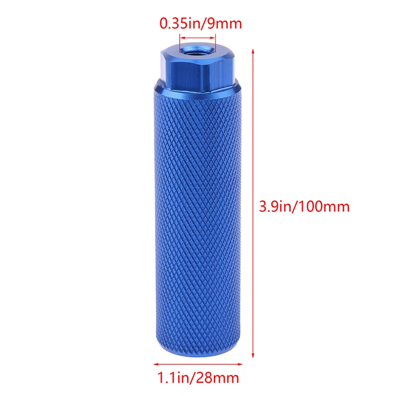 1pc Alloy Foot Stunt Peg For BMX Bike Fit 3/8 Inch Axle Footrest-Lever Cylinder Grip Non-Slip Axle Foot Pegs Bicycle Accessories