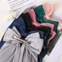 Girls Long Big Bow Float Satin Clips Back Head Hair Clip Internet Red with The Same Temperament Elegant Hair Accessories gifts 3