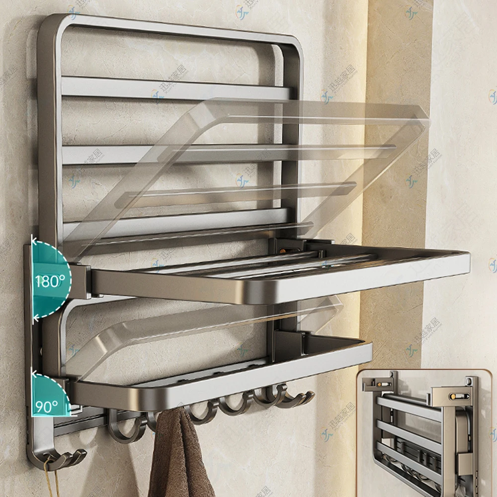 1 x Space Aluminum Towel Rack