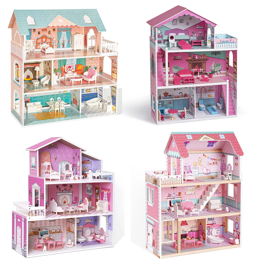 Robotime DIY Wooden Dollhouse Miniature Furniture kits Toy Gift for Teens Girls 