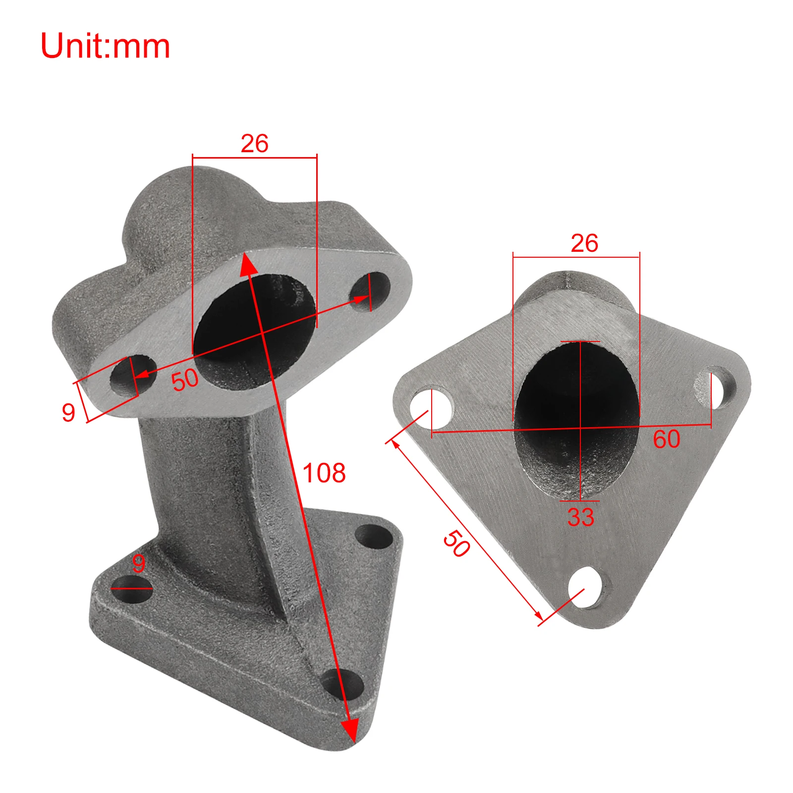 Motorcycle Exhaust Pipe Muffler with Gasket for Honda GX240 GX270 GX340 GX390 8HP 9HP 11HP 13HP Engine