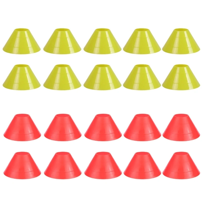 

10 Pcs Soccer Cones Multi-Sport Training Space Cones Mark Disks for Outdoor Game