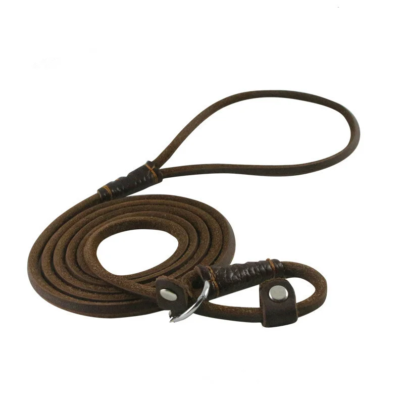 

Ошейник из воловьей кожи ручной работы, тренировочный трос для питомцев, интегрированный, персонализированный