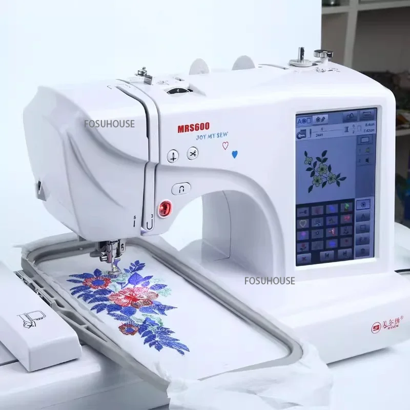 Multifunctional Sewing Embroidery Mechanical Household Sewing Machine Small Embroidery Machine Computerized with Touch Screen