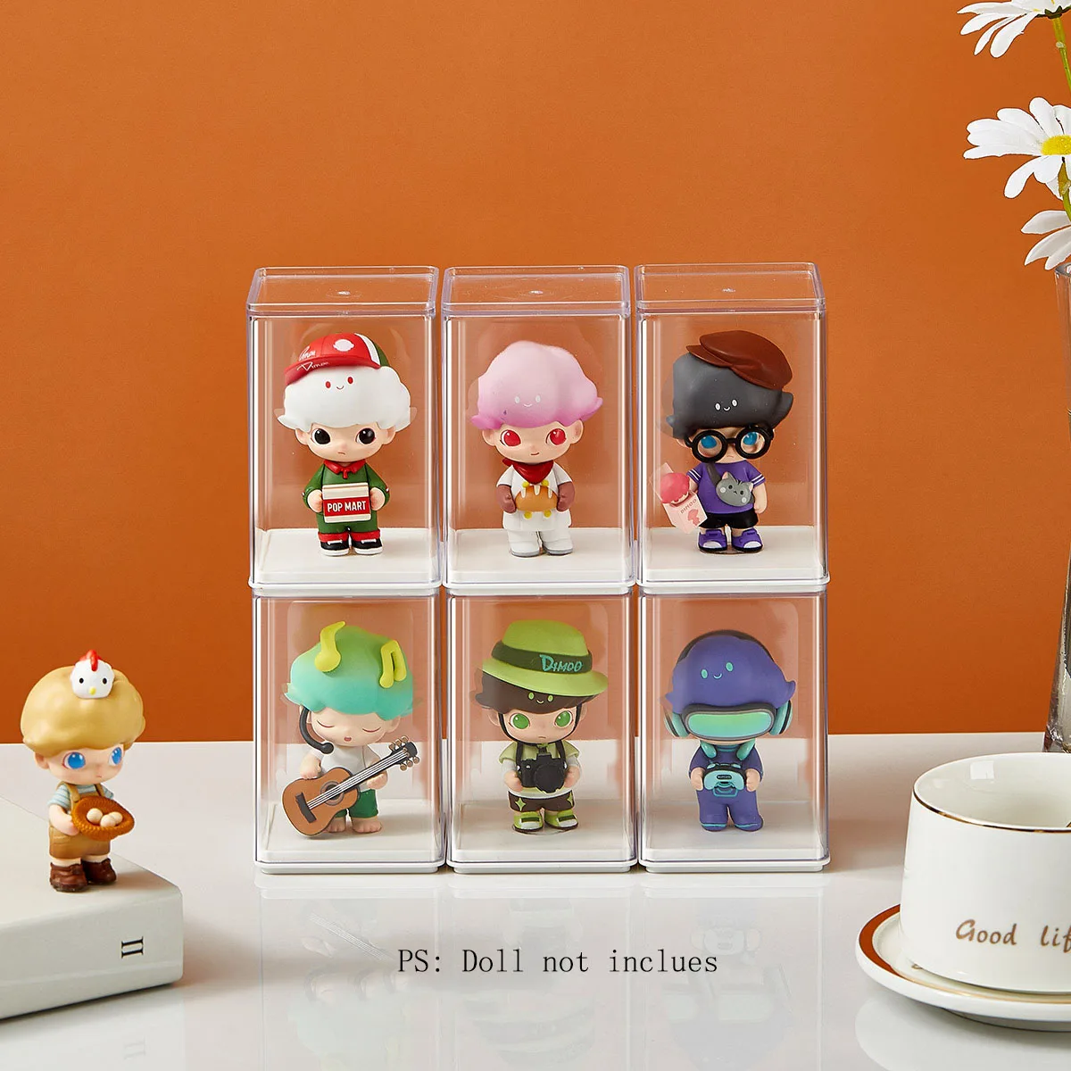 For Pop Mart Box Storage Display Stand Acrylic Figure Display Box Dustproof Model Collection Cabinet Building Block Model Clear 3