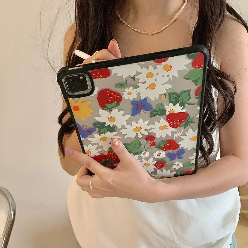 Cartoon Fashion Acrylic iPad Case for iPad Air 4 Air 5 10.9inch iPad Pro 2020 2021 2022 11inch 12.9inch Protective Cover Shell