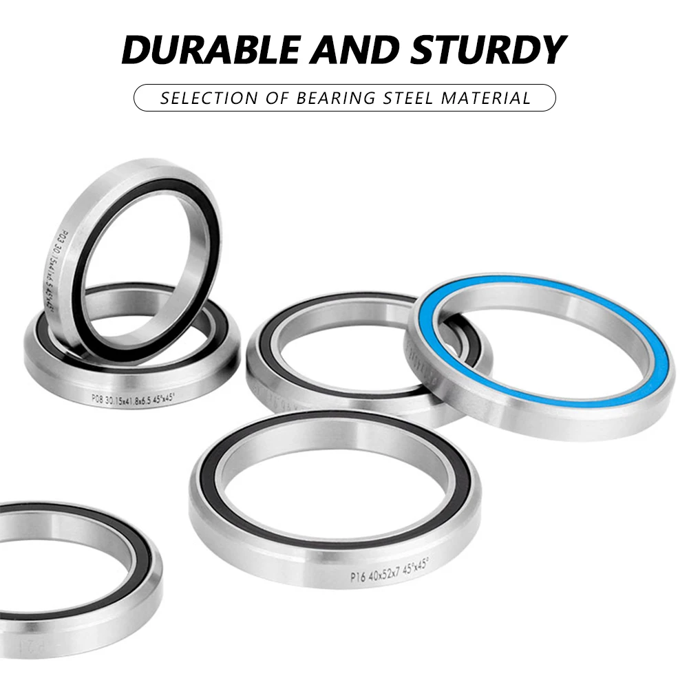Bicycle Ball Bearing Bike Headset Bearings Steel Bicycle Headset Bearing Repair Parts Wear Resistance Steering Bearings Waterproof Replacement