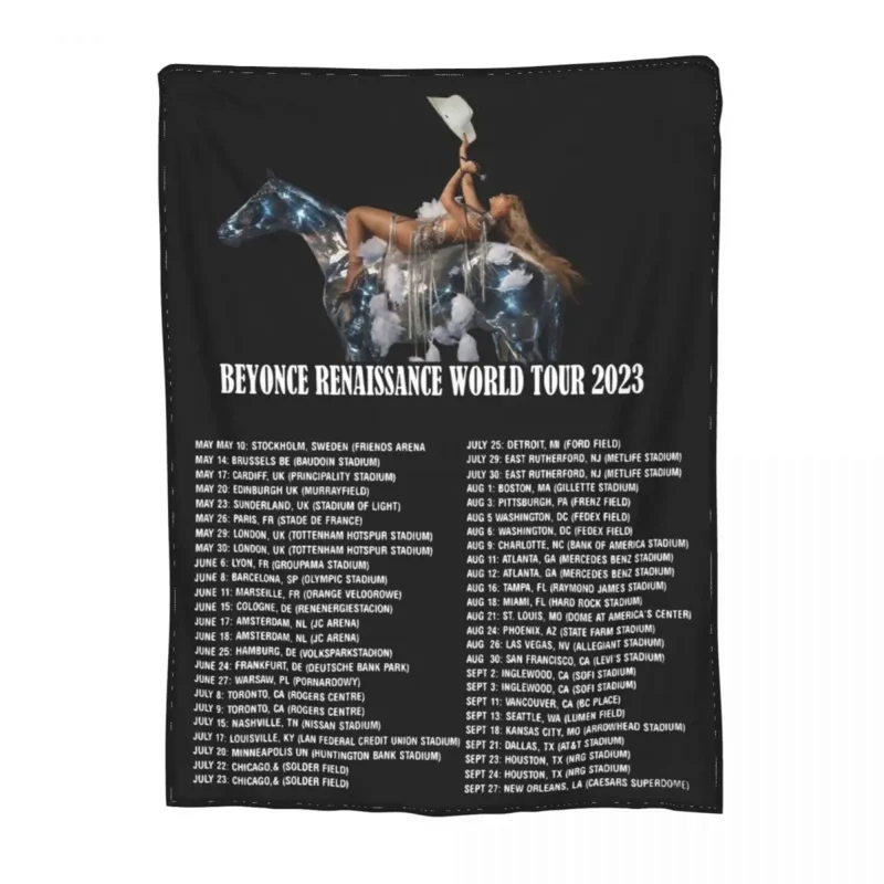

2023 Beyonce Renaissance Blanket Merch World Cozy Lightweight Thin Throw Blanket for Bedding Bedroom Quilt