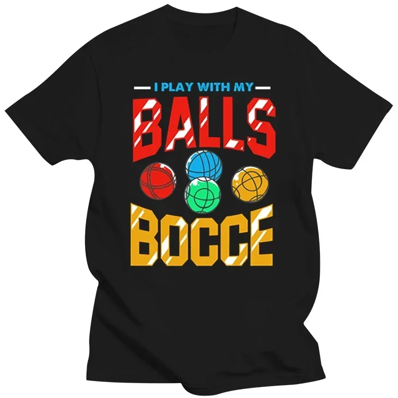 

Comical Petanque Bocce рафия шар чаша шарик Petanque футболка 2024 новинка одежда футболка юмористический хлопок хип-хоп