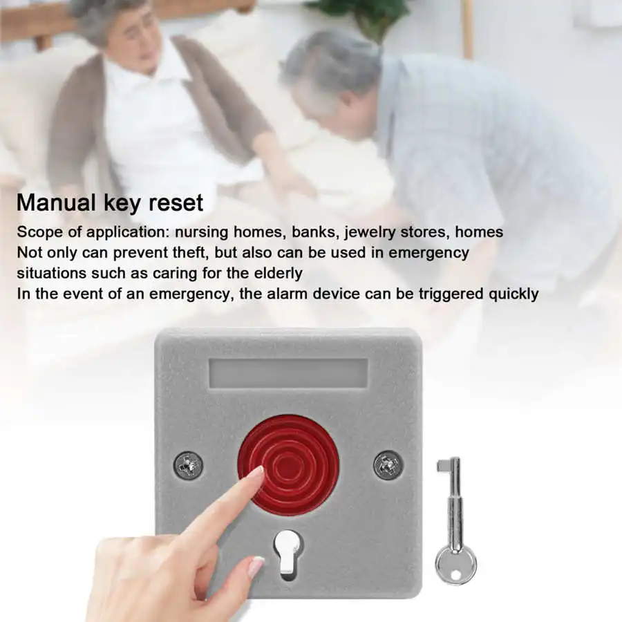 Panic Button Anti Theft Button Alarm for Nursing Homes Banks Jewelry Stores Homes Emergency Supplies