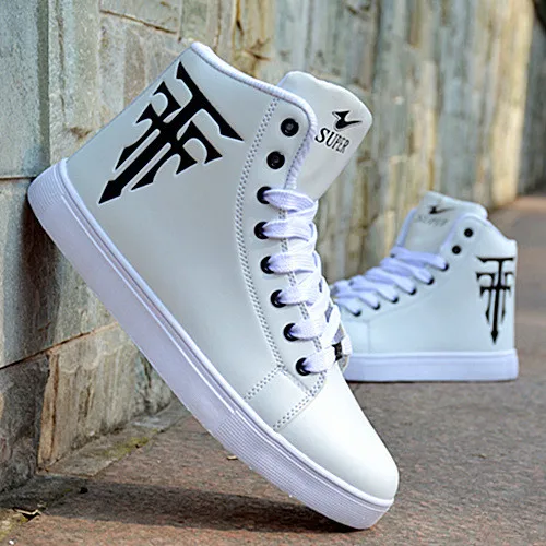 

Fashion Men Sneakers High Top Sneaker Male Pu Leather Shoes Tennis Lace Up Original Vulcanized Shoe Light Men's Casual Shoes