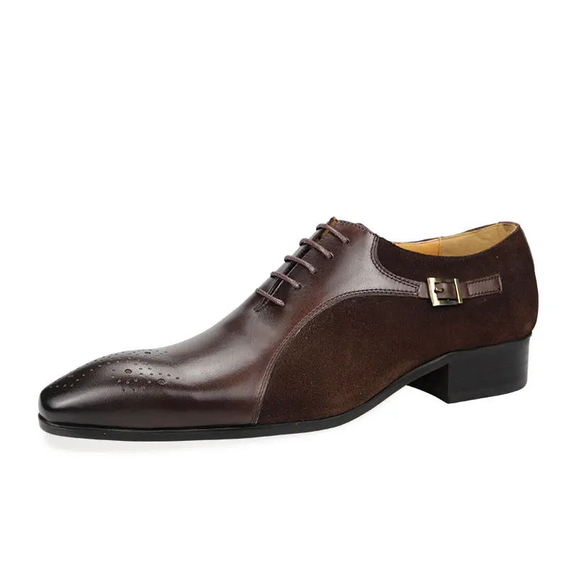 Business Men Leather Shoes Luxury Designer Leather Shoes Handmade Patchwork High Quality Sapato Social Masculino Oxford Man Shoe