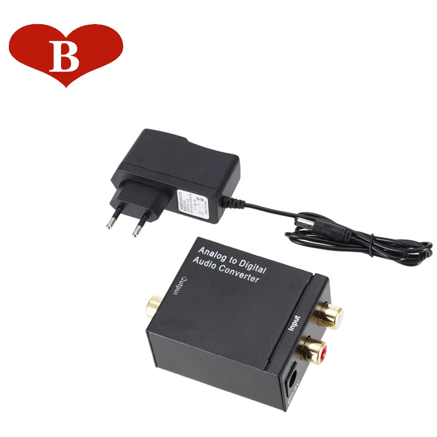 Premium Analog to Digital Audio Converter - Optical Coax RCA Toslink Adapter