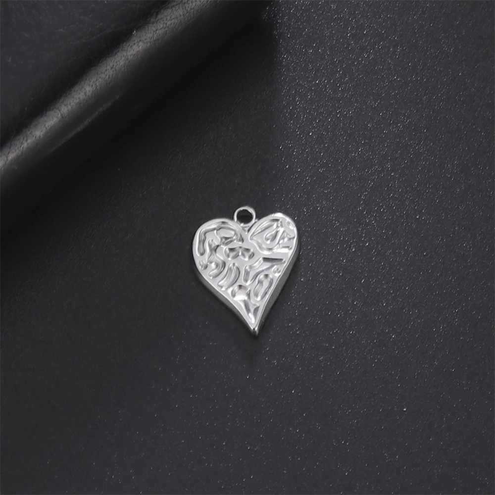 5 teile/los korrodieren Liebes herzen bezaubert DIY Schmuck Befunde Edelstahl Anhänger Zubehör für Frauen Halskette Armband hand gefertigt – Detail 9