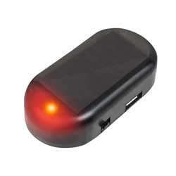 Solar-Powered LED Security Strobe Light - Wireless Anti-Theft Warning and Decorative Alarm (Red)