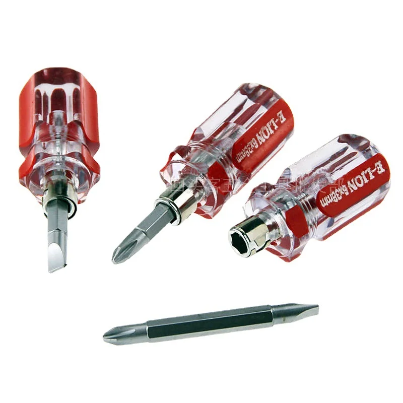 

Мини-отвертка с хрустальной рукояткой, двухцелевая отвертка, сверхкороткая отвертка, отвертка, головка отвертки.