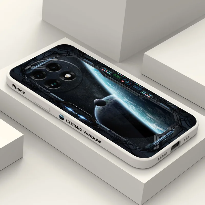 Fascinating Space Design Liquid Silicone Phone Case