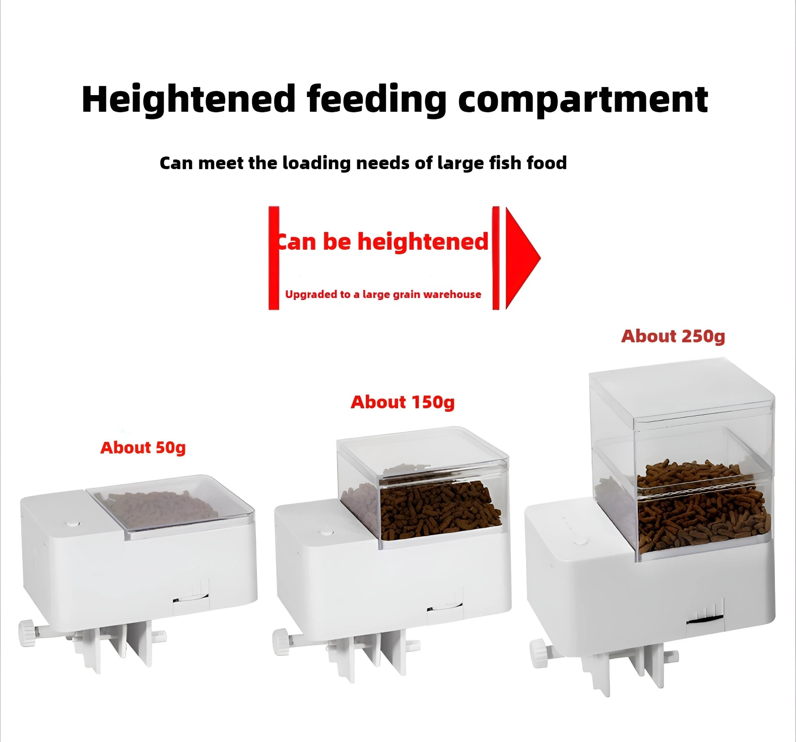 Intelligent 4-speed fish tank feeder for ornamental fish large capacity turtle food automatic fish feeder for aquarium fish food