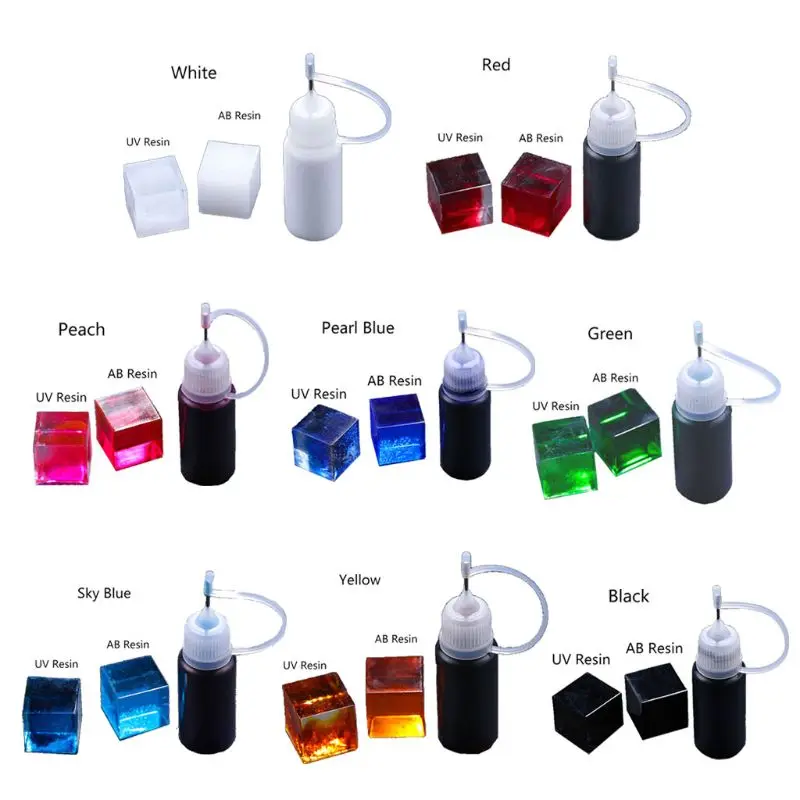 7 Colors Epoxy Resin Pigment DIY Jewelry Making Supplies Fine Crystal Glue