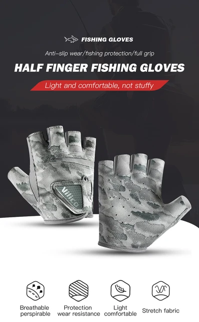 Guanti Da Pesca Senza Dita - Antiscivolo, Antivento, Impermeabili - Per Ciclismo E Outdoor - 1 Paio