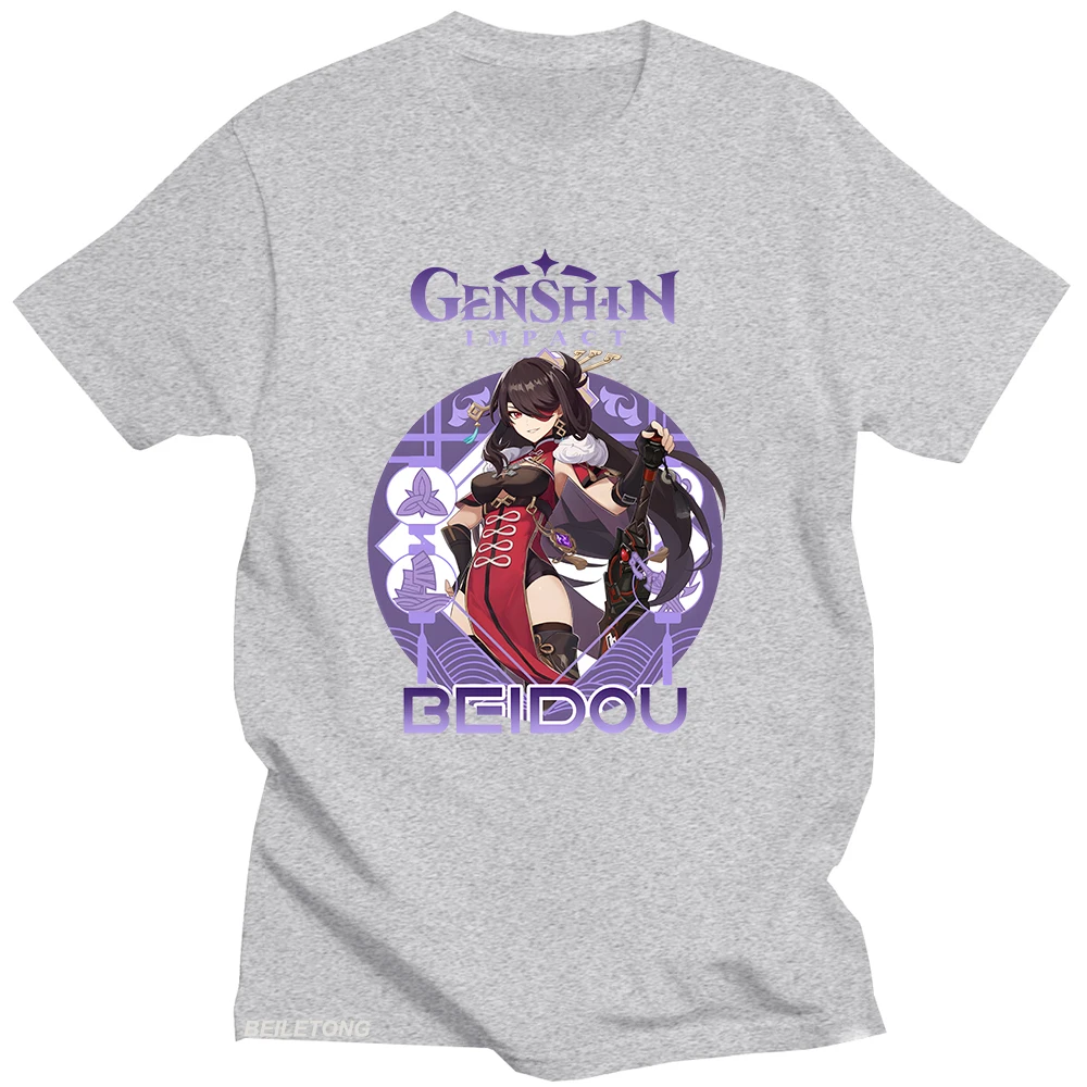 Genshin Impact Beidou Japanese Style Summer T-Shirt - 100% Cotton Short Sleeve