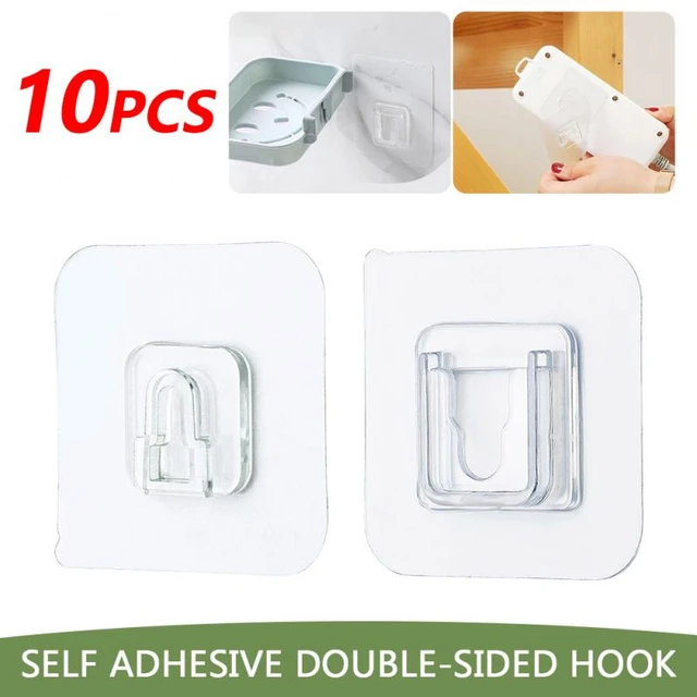 10 Pairs Double Sided Adhesive Wall Hooks Hanger Transparent Suction Cup  Sucker Hooks For Kitchen Bathroom Accessories - AliExpress