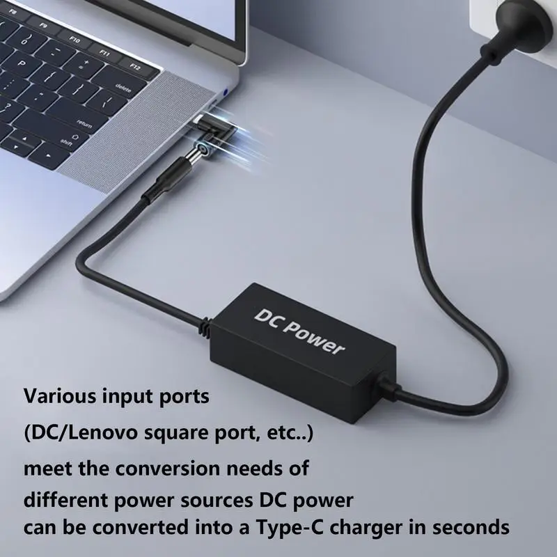 USB Type-C PD 65W Laptop Power Charger Supply Adapter Connector USB Type-C Female To DC Male Jack Plug Converter Lenovos charger power adapter