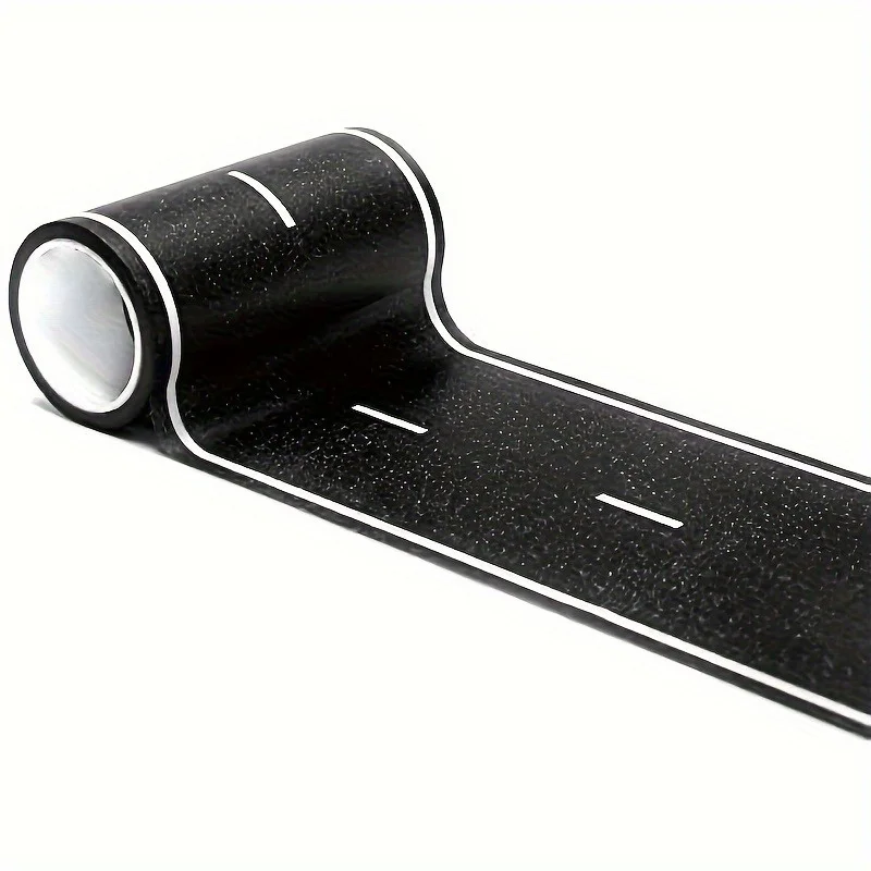 Reusable Cartoon Road Track Stickers with Glitter Finish