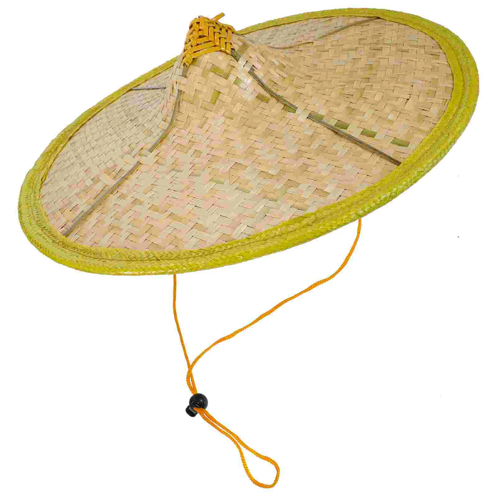 

Bamboo Hat Adult Rice Home Decor Chinese Hats Anti-rain Cone Caps Fishing Straw Supplies