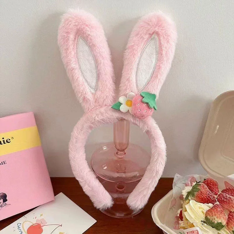 Rabbit Ears Hairband 3D Ears Cute Big Rabbit Female Hairband Plush Hair Clip Easter Gift