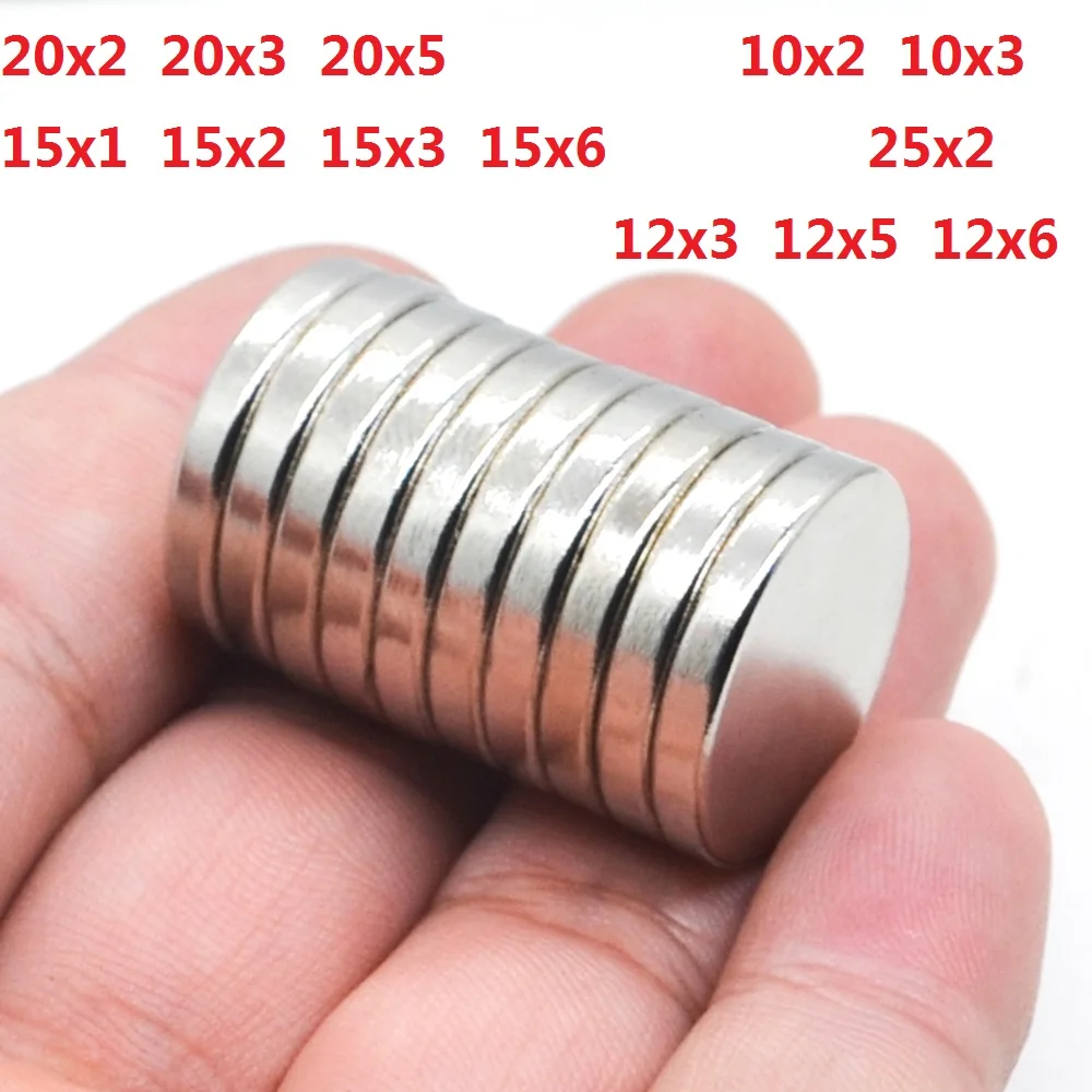 Small Round Neodymium Magnet Rare Earth Strong Powerful Permanent Fridge NdFeB Magnets DISC 10x3mm 12x3mm 15x3mm 20x3mm 25x2mm neodymium magnets