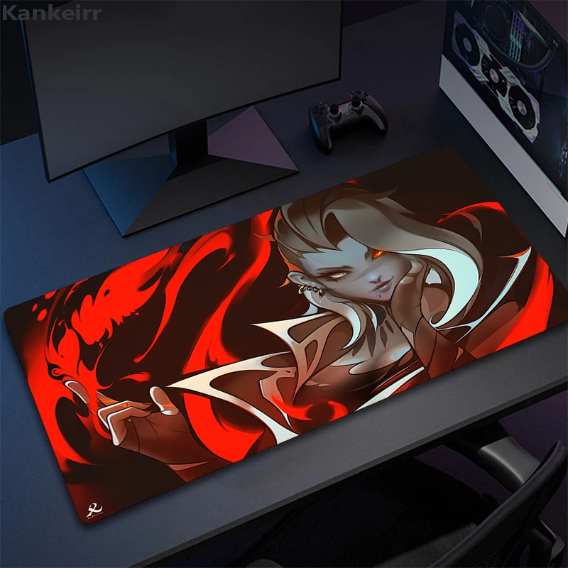 Valorant-grande Anime dos Desenhos Animados Mouse Pad Bonito Gaming Mousepad Gamer Desk Protector Acessórios para pc Teclado Mat - Imagem 2