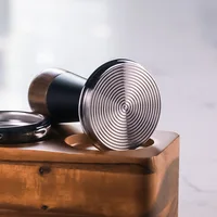 51/53/58MM Coffee Tamper Walnut Wood Coffee Tamper Stainless Steel Constant force Elasticity Coffee Hammer Espresso Accessories 3